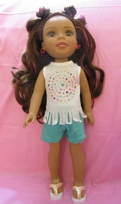 Conjunto de pantalones cortos de diseño para muñeca niña Wisher 14,5 pulgadas vendedor lsful Foto 1 de 2