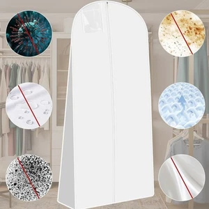 Bridal Dress Cover Wedding Dress Bag Thickened PEVA Smooth Zipper With Stopper - Picture 1 of 5