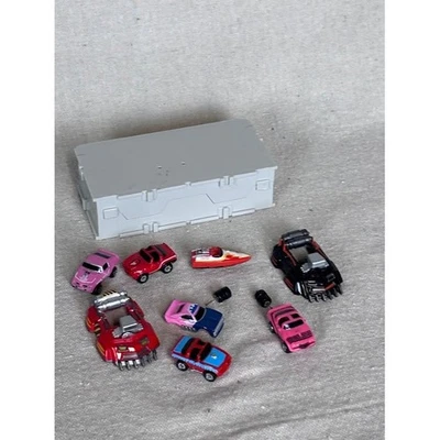 Micro Machines Lot 8 Cars w/ Parts & Gray Case Vintage Galoob Vehicles - Image 1 of 4