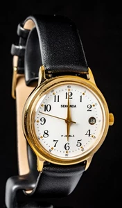 Sekonda goldfarbene Herren Handaufzug Vintage Uhr -- funktioniert - Bild 1 von 13