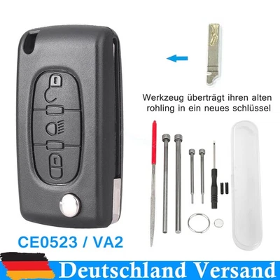 Klapp Schlüssel VA2 Rohling Werkzeug CE0523 für Citroen C4 Grand Picasso C5 C6