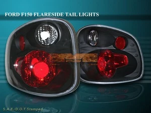 2001-2003 FORD F150 F-150 TAIL LIGHTS JDM BLACK - Picture 1 of 2