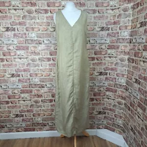 Hennes Maxi Leinen Kleid 16 natur beige - Bild 1 von 13