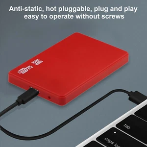 2.5inch USB3.0 to SATA Solid State Hard Disk Box Hard Drive Enclosure (Red) - Afbeelding 1 van 4