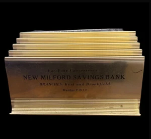 New Milford Savings Bank, Branches: Kent & Brookfield Gold Envelope Holder - Picture 1 of 4