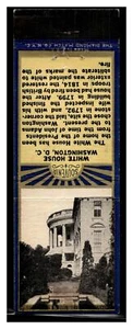 Vintage Souvenir Matchbook US White House - Picture 1 of 2