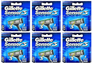Gillette Sensor3 Men's Razor Blade Refills, 24 Cartridges