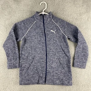 Puma Athletics Full Zip Blue Sweater Youth Girl Size XL (16) Blue / 40-15 - Picture 1 of 11