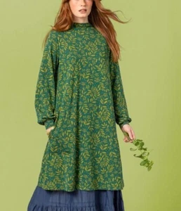 Gudrun Sjoden sz 2XL Floral stretch COTTON/MODAL Dress MOCK XXL - Picture 1 of 6