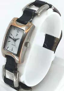 Womens Watch Industrial Leather Steampunk Distressed/Case Wear BRAND New BATTERY - Picture 1 of 9