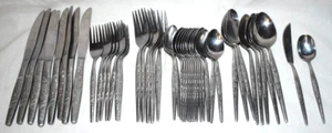 NASCO Japan Tina Pattern Stainless Steel Flatware 47 Piece Set - Picture 1 of 4