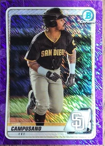 2020 Bowman Chrome Prospects Luis Campusano Purple Shimmer Refractor #BCP-218 - Picture 1 of 2