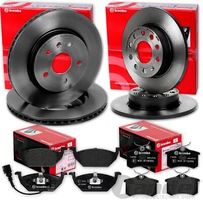 brembo BREMSSCHEIBEN + BELÄGE VORNE HINTEN für VW GOLF 5 6 AUDI A3 OCTAVIA LEON - Bild 1 von 4