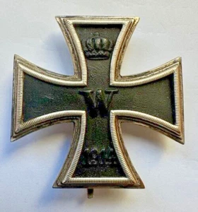 Medal German Iron Cross 1st Class 1914 - Not maker marked - Pinback version. - Picture 1 of 8