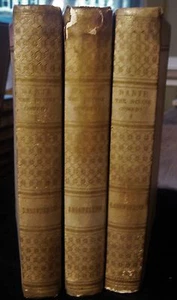 THE DIVINE COMEDY Dante Alighieri - 1867 [3 vols] Longfellow Translation Vellum - Picture 1 of 12