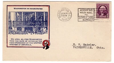 #720 George Washington 1932 FDC - Planty Unlisted Ioor - Image 1 of 2