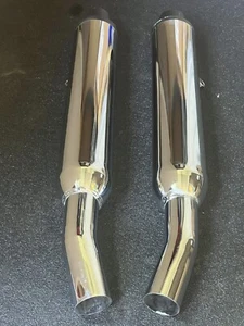 Tubo de escape trasero izquierdo/derecho Jaguar E-Type XKE 4.2 Burgess resonador nuevo de stock - Imagen 1 de 10