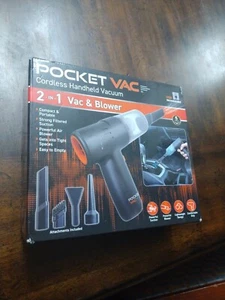 Pocket Vac Rechargeable Handheld Vacuum w/Accessories - Portable - As Seen on TV - Picture 1 of 8