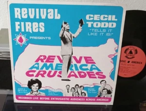 CECIL TODD Revival Fires - Revive America Crusades PRIVATE CHRISTIAN SERMON LP - Picture 1 of 2