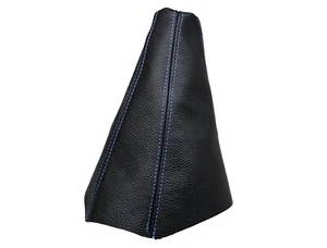 KIA PICANTO (2003-2011) Soufflet Levier De Vitesse 100% Cuir -Couture Bleu Clair - Picture 1 of 1