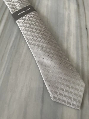 Corbata gris plateada Michael Kors Remson Pin Dot para hombre Foto 1 de 4
