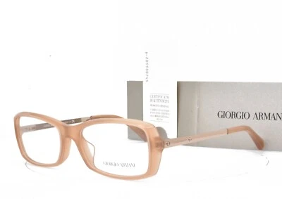 GIORGIO ARMANI Eyeglasses Clear Brown Rectangular 53-17-140 7011F 5043 - Image 1 of 4