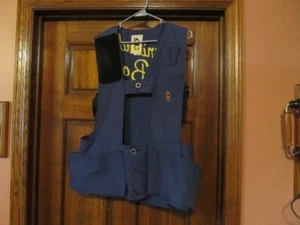 VINTAGE 1980's USED MEDIUM SIZE BOB ALLEN TRAP SHOOTING VEST WITH PATCHES - Picture 1 of 6