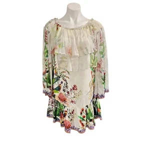 Camilla Faraway Tree mini dress S tiered ruffled silk fairy romance cottagecore - Picture 1 of 10
