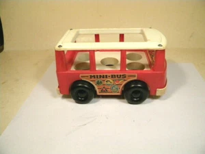 Minibús Fisher Price FP-141 1969 de colección hecho en EE. UU. - Imagen 1 de 6