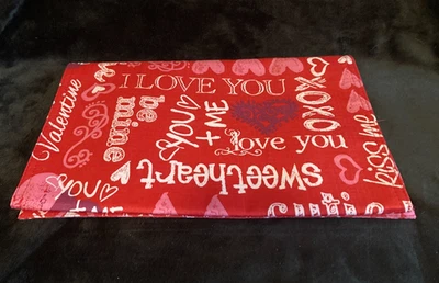 Valentines, Sweetheart,Hearts Tablerunner...14"x 72"...Never Used...100% Cotton - Image 1 of 3