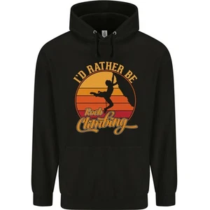 Funny Rock Climbing Climber Childrens Kids Hoodie - Picture 1 of 39