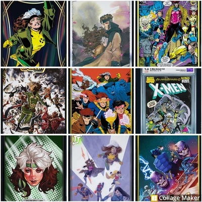9 Topps Marvel Collect SR Gambit / Rogue Cards Super Rare +XTRA - Image 1 of 4