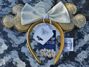Disney Parks 2024 Beignet All Day Scented Minnie Mickey Ear Headband Loungefly - Picture 1 of 1
