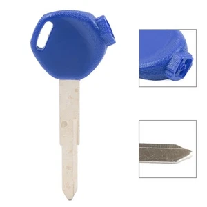 Uncut Blade Blank Key 1pcs Left Slot For 100 125 150cc DIO Z4 Z125 SCR100 Blue - Picture 1 of 9