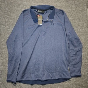 Under Armour Golf Storm Sweater Men’s XXL Blue ColdGear 1/4 Snap Pullover - Picture 1 of 10