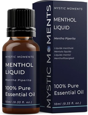 Mystic Moments | Menthol Liquid Essential Oil 10ml - Pure & Natural Oil for Dif
