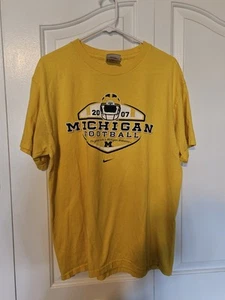 University Of Michigan Wolverines Nike NCAA 2007 Season Men's T-Shirt Size L - Picture 1 of 3