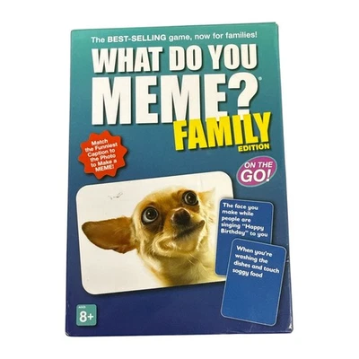 What Do You Meme? Family Edition On The Go Card Game – Used (Missing 6 Cards) - Image 1 of 4