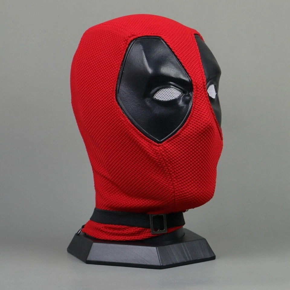 Adult Halloween Deadpool cosplay Full Face Mask Breathable Knit Helmet Cotton - Image 1 of 1