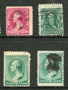 Collection Jumbo Margins 1-3 Cent Banknotes Sc #213 220 300 1888-1900 US 23B13 - Picture 1 of 3