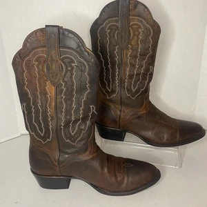 J.B. Dillon JBM3205 Men’s Goat Leather Western Cowboy Boots Size 9.5EE Brown - Picture 1 of 21