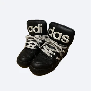 Adidas × Jeremy Scott sneaker alte da uomo taglia US 7,5 nere made in Indonesia - Foto 1 di 24