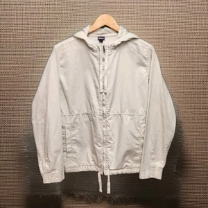 Patagonia Worn Wear W's Khaki Full-Zip Hoodie Jacket Medium Organic Cotton - Picture 1 of 12