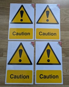 4 x Spectrum Industrie "VORSICHT" PVC Sicherheitsschilder, Peel & Stick 300 x 200 mm - Bild 1 von 2