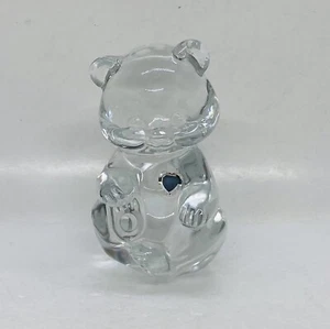 Vintage Fenton Crystal Glass Teddy Bear Figurine Paperweight 3.75” Art Decor 16 - Picture 1 of 13