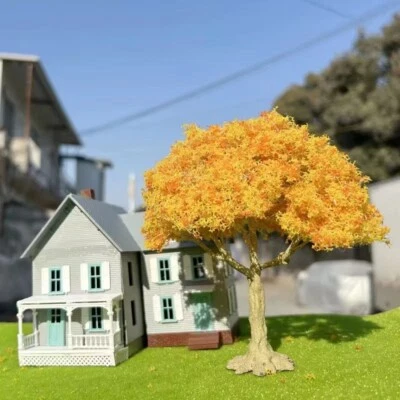 2PC 10-15cm Autumn Landscape Trees HO/OO Scale Miniatures Forest Plants Scenery - Image 1 of 4
