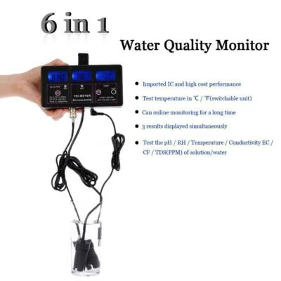 pH-217 6-in-1 Multi-function Digital Water Quality Testing Meter Analyzer Tester - Image 1 of 4