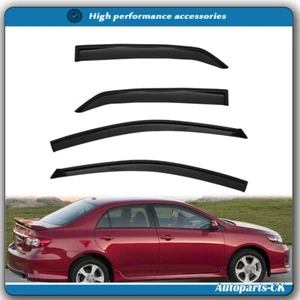 Window Vent Visor For Toyota Corolla 2009-2013 4 Door Rain Sun Guard Deflector - Picture 1 of 8
