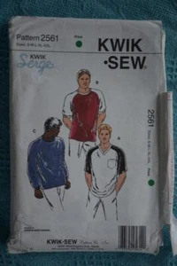 Kwik Sew #2561 Mens T-Shirts-Tops L/S-S/S PATTERN Size S-M-L-XL-XXL Uncut-Unused - Picture 1 of 1