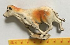 1950S VINTAGE CRESCENT METAL TOY RUNNING STEER FARM TOY COW FIGURE ENGLAND VGC!!